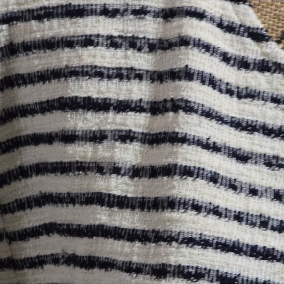 LOFT Striped Peplum Cotton Blend Blazer Women's Size XL - Picture 6 of 9